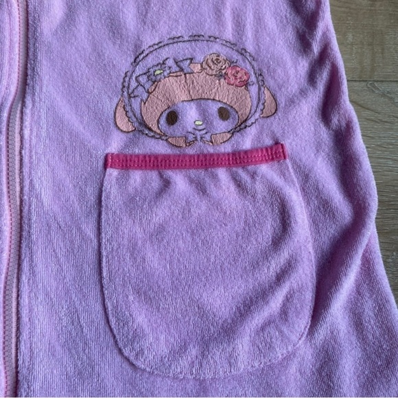 Y2K Sanrio My Melody dress tunic zip up beach cover up terry cloth - Picture 13 of 13